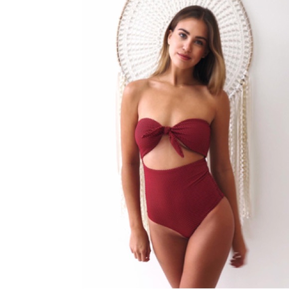 Onia Marie Cut-Out One Piece Nwt Xs Micro Stripe
